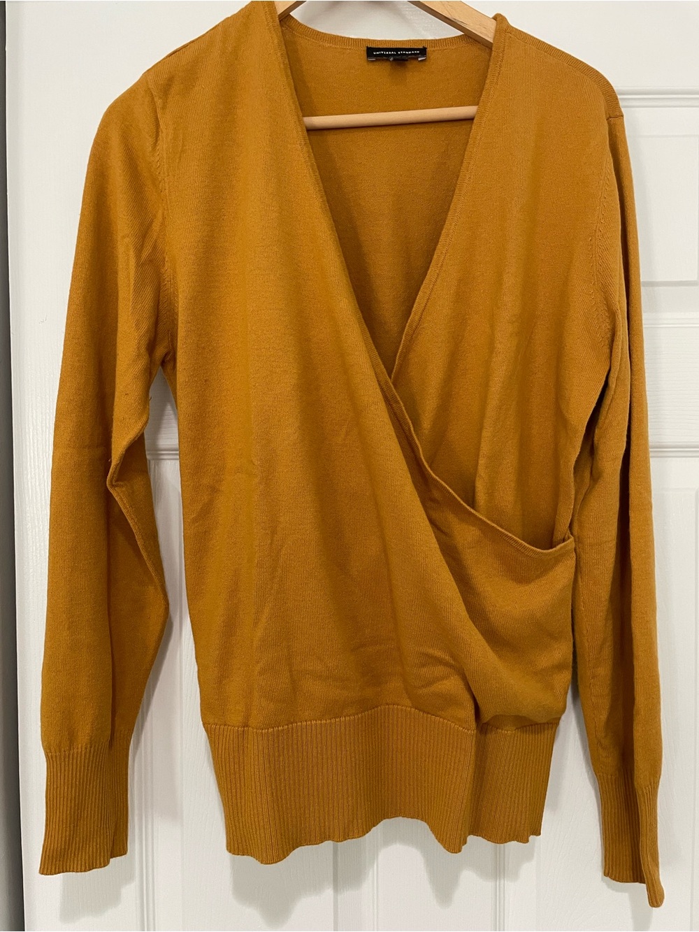 Universal Standard Wrap-Front Women's Sweater - Mustard